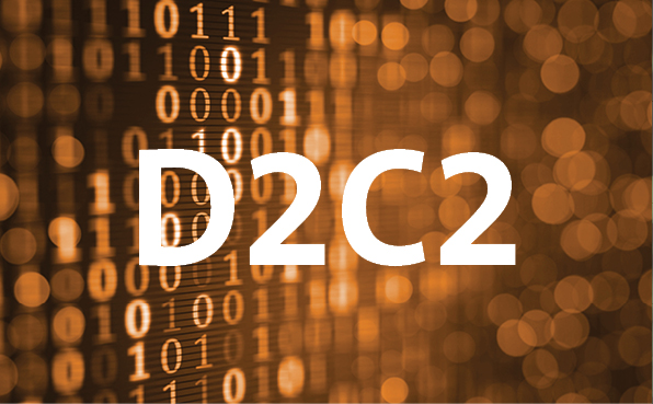 Nullen und Einsen und der Titel des Projektes D2C2